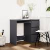 Elegant Grey Desk 90x45 cm - Sturdy Engineered Wood