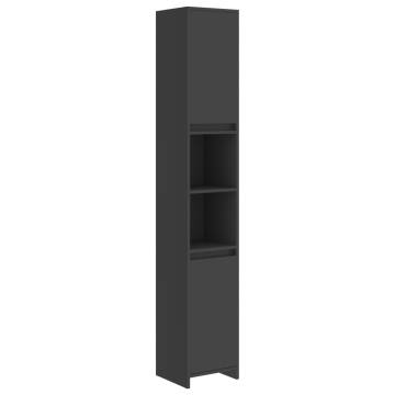 Stylish Grey Bathroom Cabinet - 30x30x183.5 cm | Hipo Market