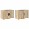 Garage Wall Cabinets - 2 pcs Sonoma Oak | HipoMarket