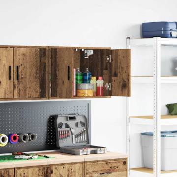 Garage Wall Cabinet - Old Wood Engineered Storage Solution