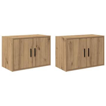 Garage Wall Cabinets - 2 pcs Artisan Oak Engineered Wood