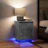  Bedside Cabinets with LED Lights 2 pcs Concrete Grey 38x34x50 cm Colour concrete grey Quantity in Package 2 