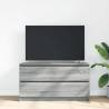 Stylish Grey Sonoma TV Cabinet - 100x35x54 cm Engineered Wood