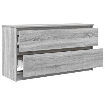 Stylish Grey Sonoma TV Cabinet - 100x35x54 cm Engineered Wood