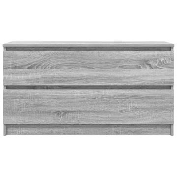 Stylish Grey Sonoma TV Cabinet - 100x35x54 cm Engineered Wood