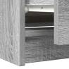 Stylish Grey Sonoma TV Cabinet - 100x35x54 cm Engineered Wood