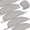 Stair Mats Self-Adhesive Sisal Look - 30 pcs, Platina