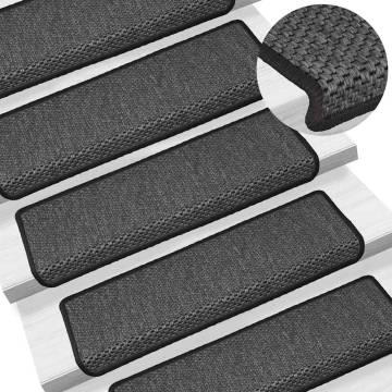 Self-Adhesive Stair Mats - 30 pcs Anthracite - Hipomarket