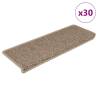  Stair Mats Self-adhesive Sisal-Look 30 pcs 65x21x4 cm Sand Colour sand Quantity in Package 30 