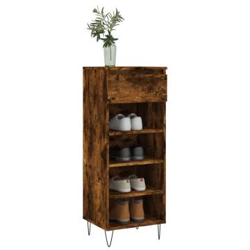 Shoe Cabinet Smoked Oak 40x36x105 cm | Stylish Storage Solution