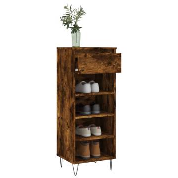 Shoe Cabinet Smoked Oak 40x36x105 cm | Stylish Storage Solution