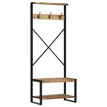 Solid Mango Wood Clothes Rack - 80x40x190 cm | HipoMarket