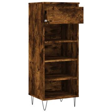 Shoe Cabinet Smoked Oak 40x36x105 cm | Stylish Storage Solution