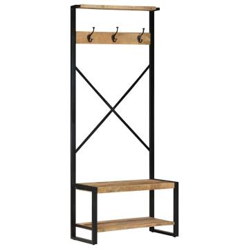 Solid Mango Wood Clothes Rack - 80x40x190 cm | HipoMarket