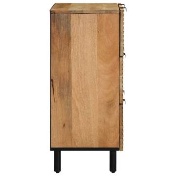 Stylish Brown Mango Wood Sideboards - 2 pcs, 60x33x75 cm