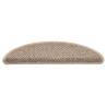 Self-Adhesive Stair Mats - 30 pcs Dark Beige Sisal-Look