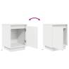 Stylish Bedside Cabinets with LED Lights - 2 pcs White