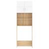 Washing Machine Cabinet Set - White & Sonoma Oak | HipoMarket