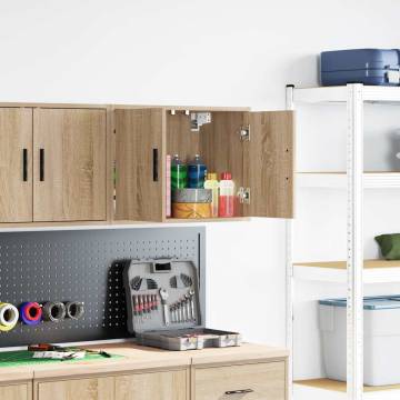 Garage Wall Cabinet in Sonoma Oak - Durable & Space-Saving