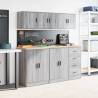 Garage Wall Cabinet Grey Sonoma - Engineered Wood Storage