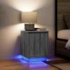  Bedside Cabinets with LED Lights 2 pcs Grey Sonoma 38x34x50 cm Colour grey sonoma Quantity in Package 2 