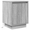 Stylish Bedside Cabinets with LED Lights - Grey Sonoma