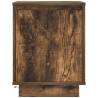 Smoked Oak Bedside Cabinets with LED Lights - 2 pcs