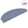  Stair Mats Self-adhesive Sisal-Look 30 pcs 65x21x4 cm Blue Colour blue Size 65 x 21 x 4 cm Quantity in Package 30 