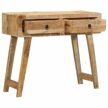 Stylish Console Table - Solid Wood Rough Mango - 90x32x75 cm