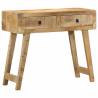 Stylish Console Table - Solid Wood Rough Mango - 90x32x75 cm