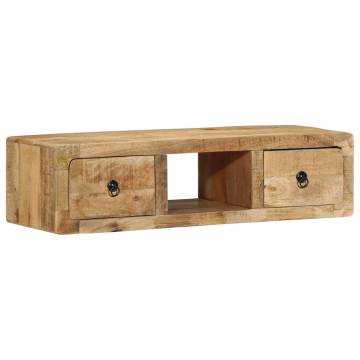 Wall-Mounted TV Cabinet - Solid Mango Wood | Space Saving Design