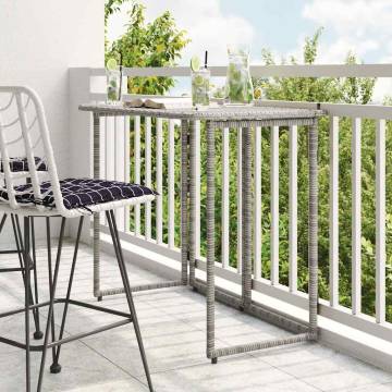 Folding Garden Table Grey 90x51 cm | Stylish Outdoor Furniture