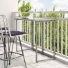  Folding Garden Table Grey 90x51x75 cm Poly Rattan Colour grey Quantity in Package 1 