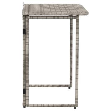 Folding Garden Table Grey 90x51 cm | Stylish Outdoor Furniture