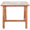 Elegant Garden Dining Table - 88x88 cm Solid Acacia & Tile Top