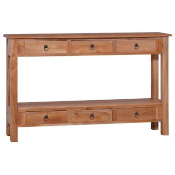 Solid Mahogany Console Table | 120x30x75 cm | Hipo Market