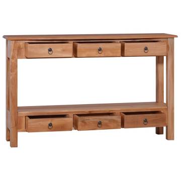 Solid Mahogany Console Table | 120x30x75 cm | Hipo Market