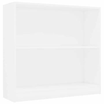 Elegant White Bookshelf 80x24x75 cm - Durable Engineered Wood