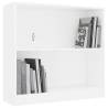 Elegant White Bookshelf 80x24x75 cm - Durable Engineered Wood