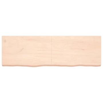 Bathroom Countertop 160x50 cm - Untreated Solid Oak Wood