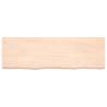 Bathroom Countertop 160x50 cm - Untreated Solid Oak Wood