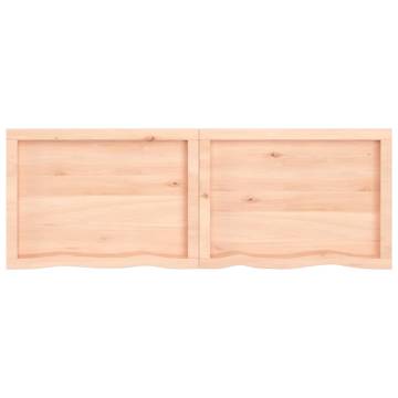 Bathroom Countertop 160x50 cm - Untreated Solid Oak Wood