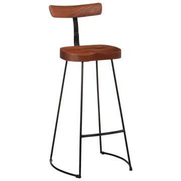 Bar Stools 2 pcs - Solid Wood Mango | Modern Design