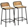  Bar Stools 2 pcs 46x35.5x80 cm Solid Wood Rough Mango Size 46 x 35.5 x 80 cm Quantity in Package 2 Material solid rough mango wood 