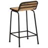 Bar Stools 2 pcs - Solid Wood Rough Mango for Modern Interiors