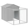 Durable Light Grey Dog House with Roof - 117x1017x123 cm