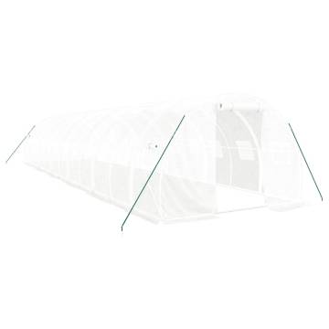 Durable 36 m² Greenhouse with Steel Frame - White 12x3x2 m