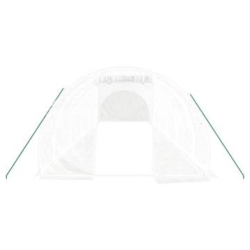 Durable 36 m² Greenhouse with Steel Frame - White 12x3x2 m