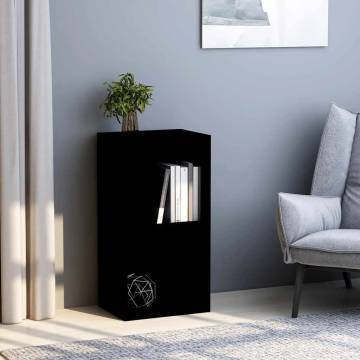 2-Tier Black Book Cabinet - Stylish Storage | Hipomarket