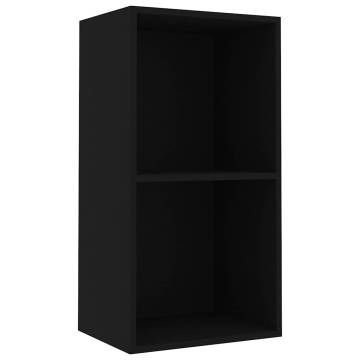 2-Tier Black Book Cabinet - Stylish Storage | Hipomarket